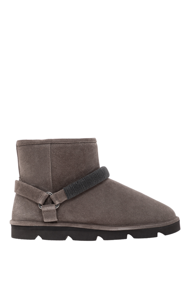Brunello Cucinelli gray ugg boots made of genuine suede with a warm fur lining.
191355 - photo 1