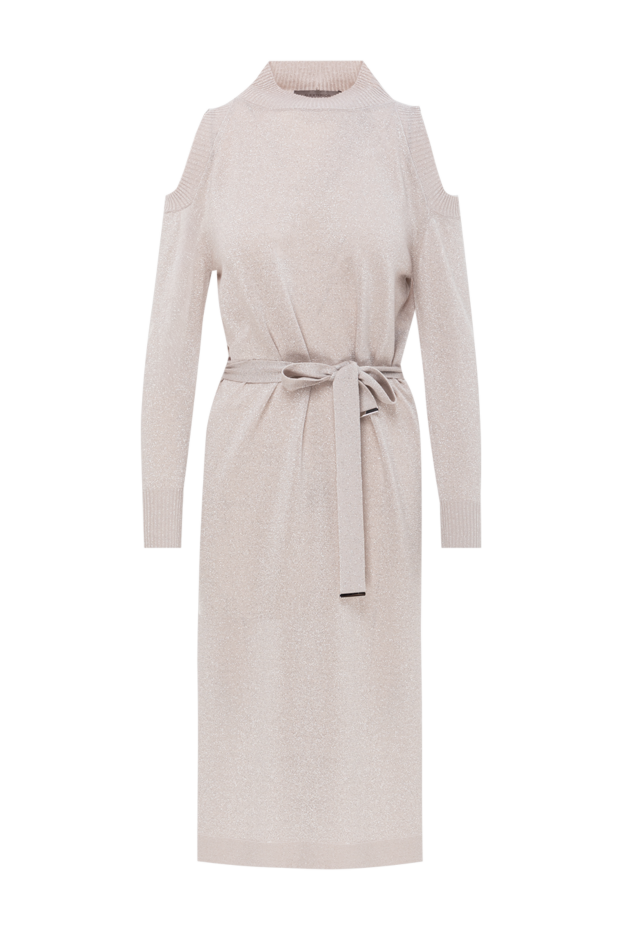 D.Exterior gray dress with knit texture and elegant belt 191374 - photo 1