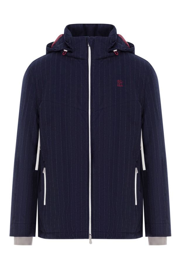 Brunello Cucinelli men's blue striped wool ski jacket 191404 - photo 1