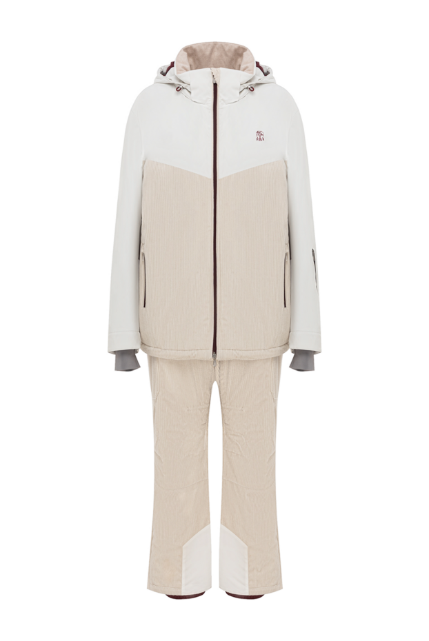 Brunello Cucinelli ашық түсті мақта және кашемир костюмі бар, капюшоны бар 191405 - фото 1
