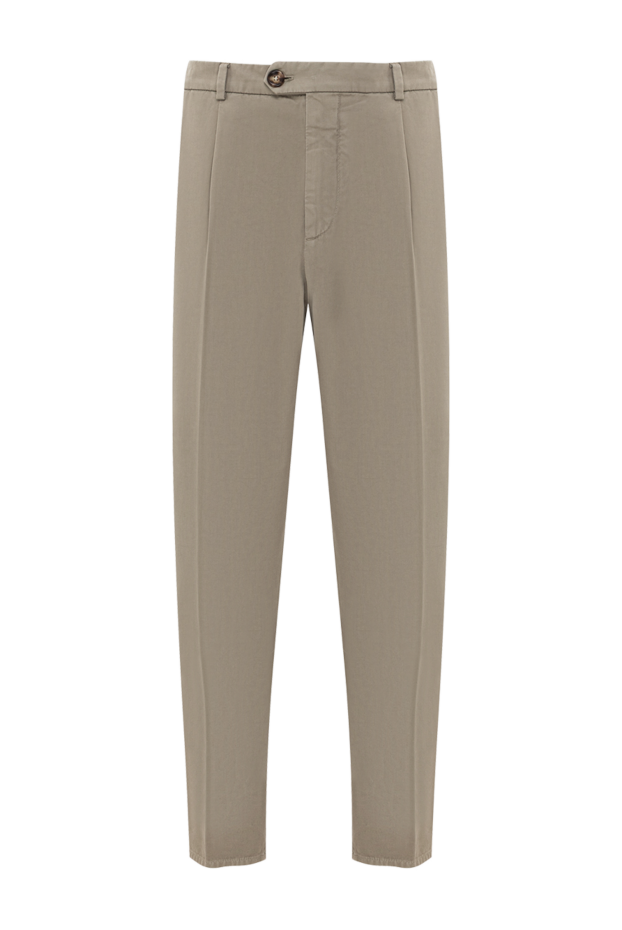 Brunello Cucinelli beige cotton trousers in a straight silhouette with a simple trim
191410 - photo 1