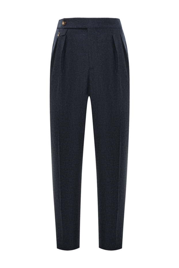 Brunello Cucinelli blue wool trousers with a defined waistline 191414 - photo 1