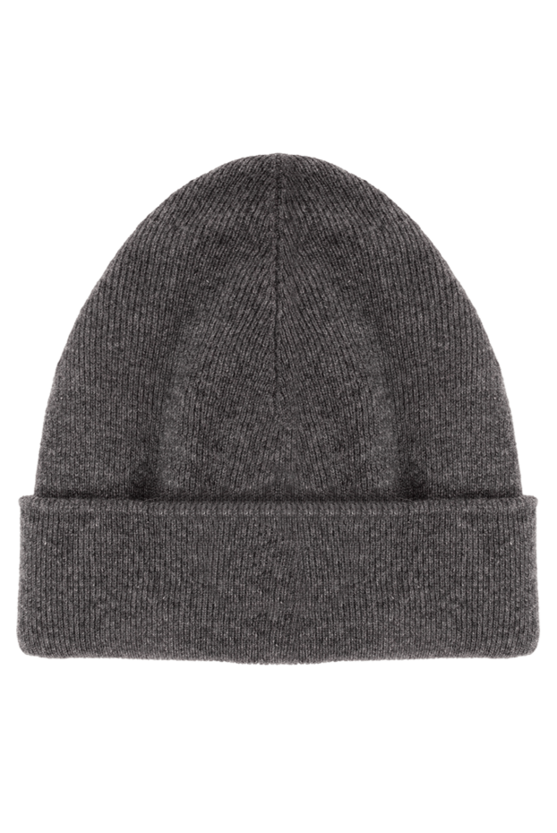 Brunello Cucinelli men's beanie hat in dark gray cashmere with a tight knit
191419 - photo 1