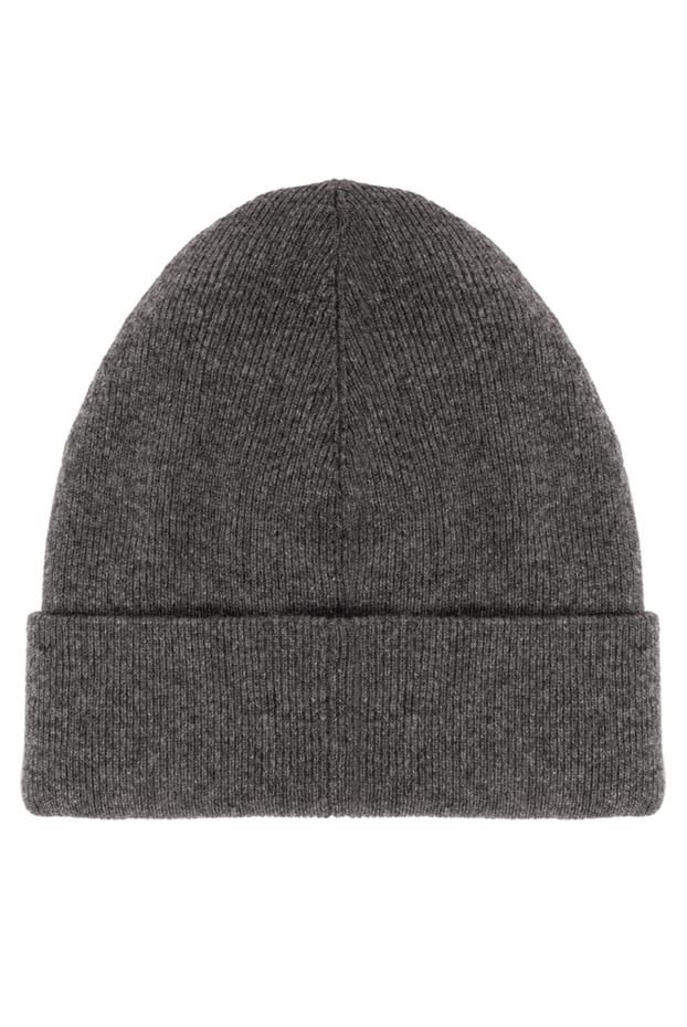 Brunello Cucinelli men's beanie hat in dark gray cashmere with a tight knit
 191419 - photo 3