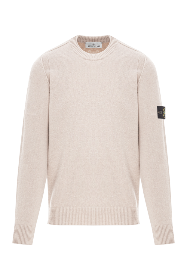 Stone Island men's soft wool jumper in beige shade
191436 - photo 1