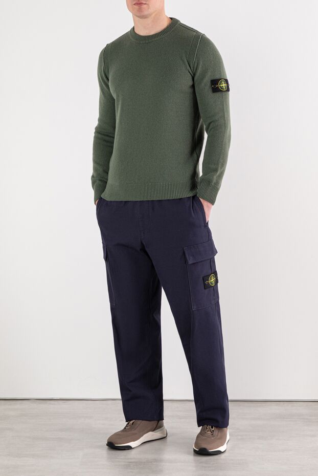 Stone Island men's soft wool jumper in a green shade
 191437 - photo 2