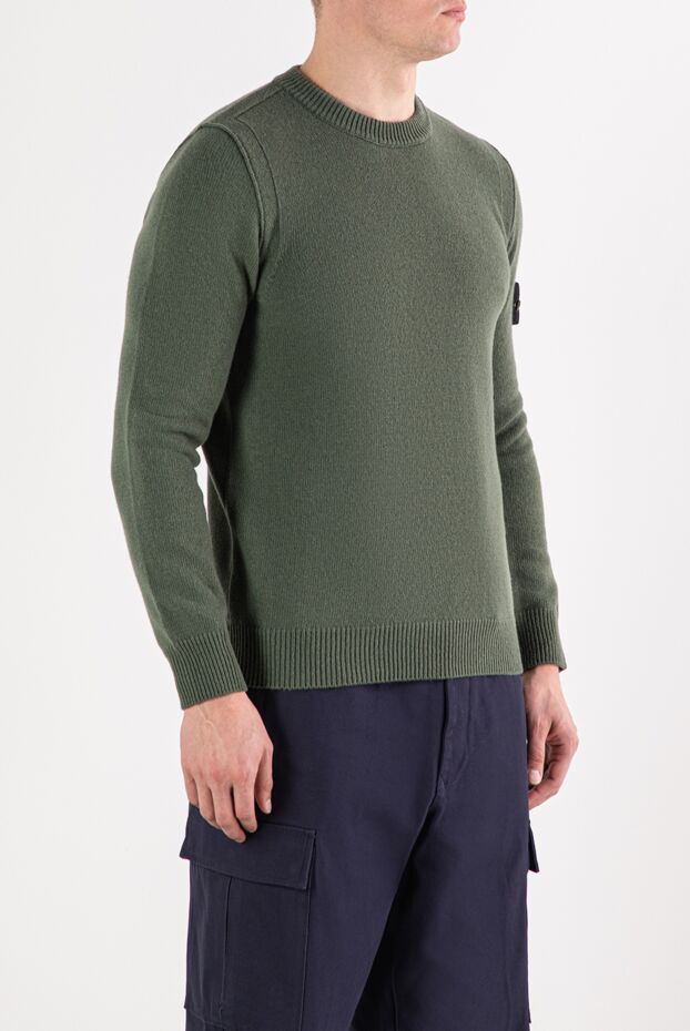 Stone Island men's soft wool jumper in a green shade
 191437 - photo 3
