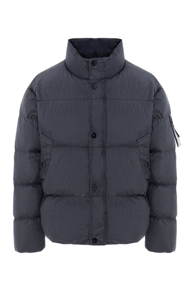 Stone Island темно-серый пуховик с высоким воротником и пуговицами 191449 - фото 1