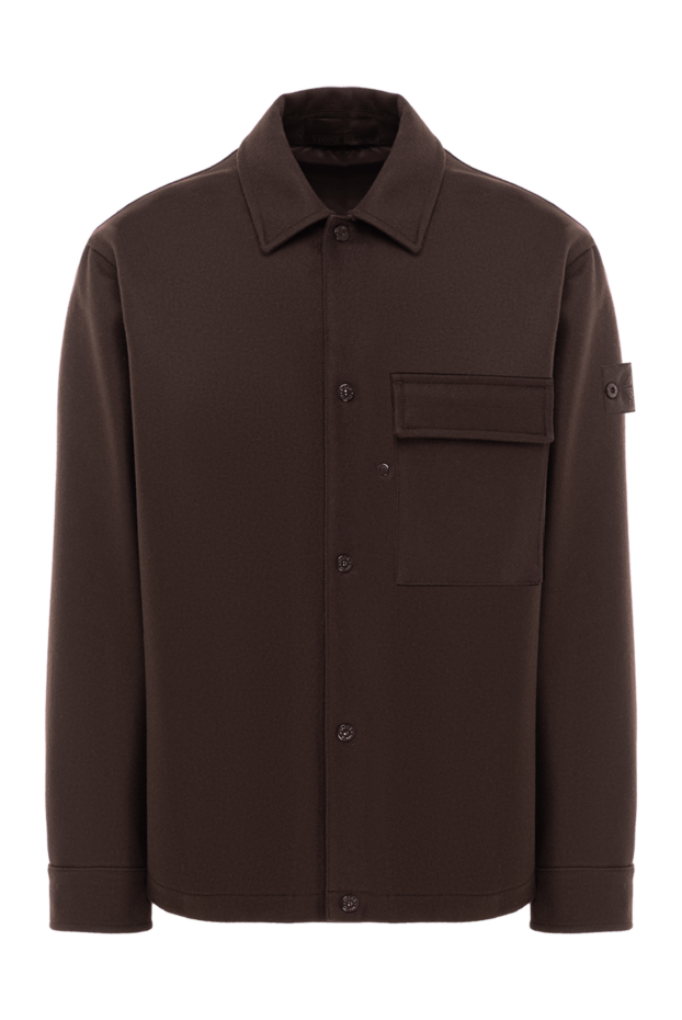 Stone Island brown shirt jacket made of thick material with buttons 191451 - photo 1