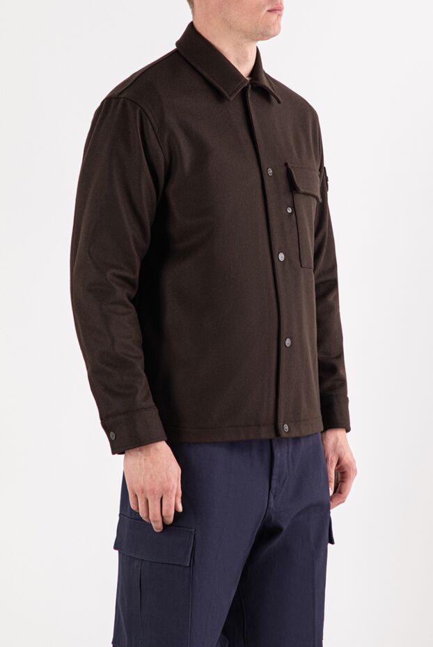 Stone Island brown shirt jacket made of thick material with buttons 191451 - photo 3