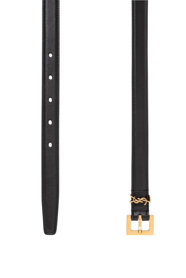 Saint Laurent төртбұрышты ілмегі бар cassandre жіңішке белбеу 191456 - фото 3