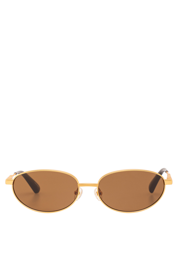 Jacquemus les lunettes alba sunglasses in gold with brown lenses 191552 - photo 1
