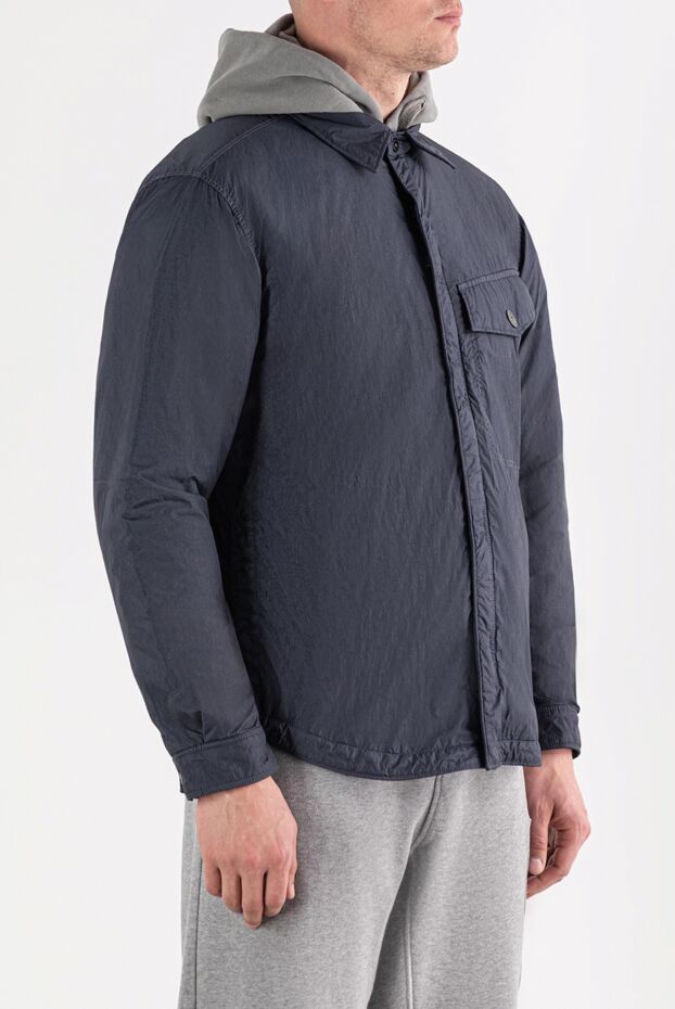 Stone Island серая куртка-рубашка из нейлона с нагрудным карманом
 191573 - фото 3