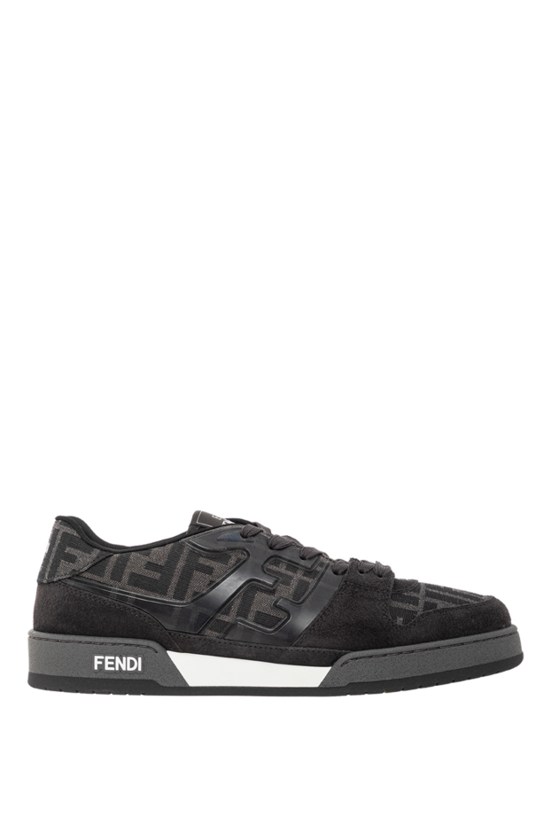 Fendi низкие сникеры fendi match из жаккарда с узором ff черного цвета 191589 - фото 1