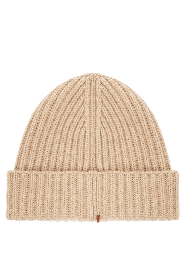 Loro Piana super soft and warm beige ribbed cashmere hat 191595 - photo 1