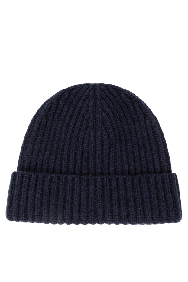 Loro Piana knitted beanie hat in deep navy blue with a textured pattern 191596 - photo 1