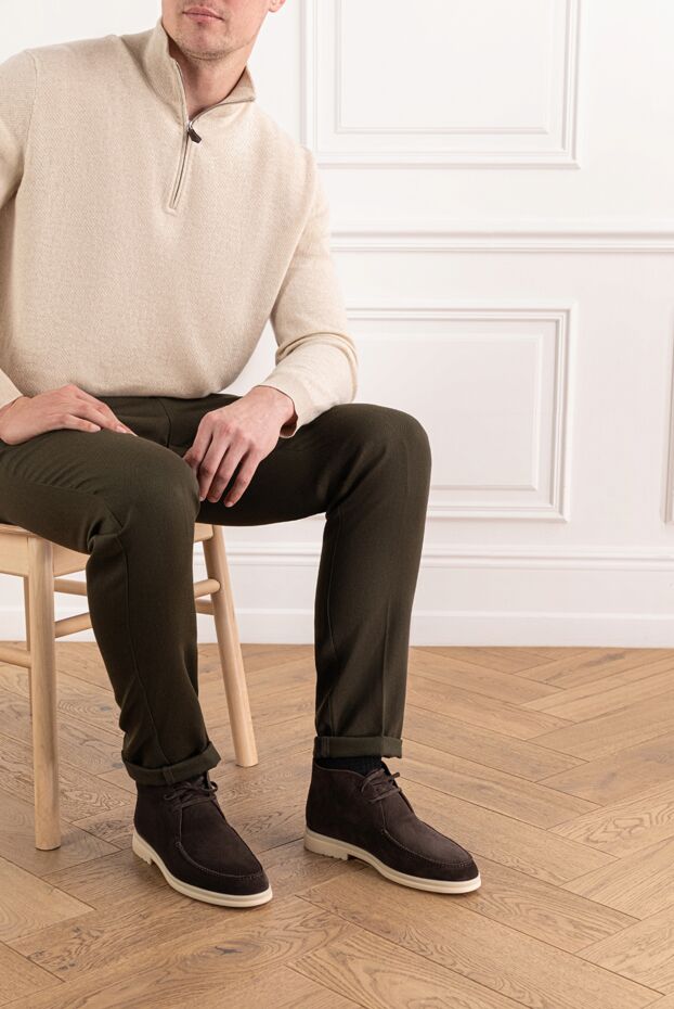 Loro Piana ботинки walk and walk из водоотталкивающей телячьей замши

 191598 - фото 2