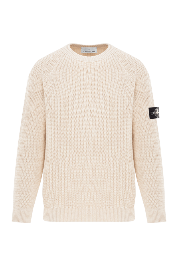 Stone Island мужской джемпер из хлопка с фактурной вязкой
191613 - фото 1