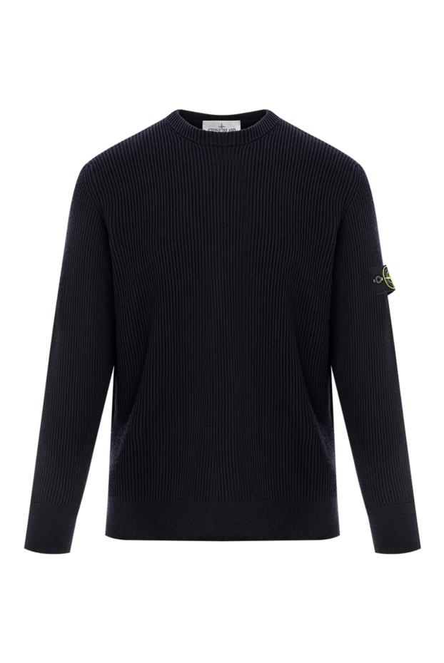 Stone Island knitted jumper with a round neck in rws wool yarn with a ribbed pattern 191618 - photo 1
