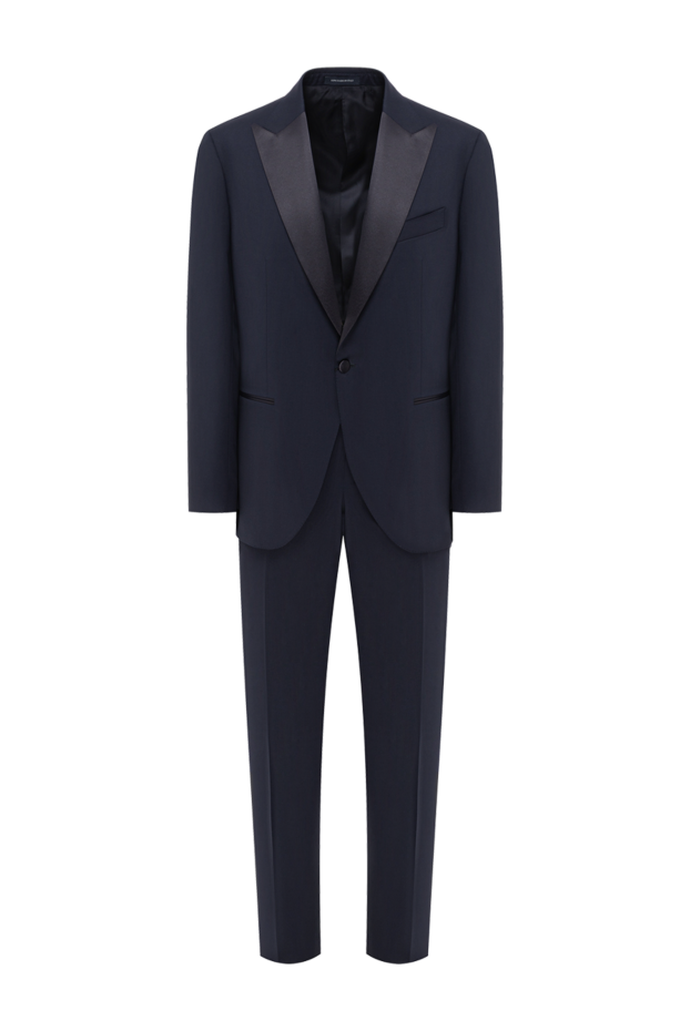 Sartoria Latorre dark blue wool tuxedo with satin lapels 191644 - photo 1