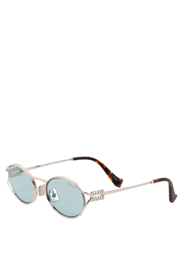 Miu Miu oval metal frame sunglasses with tortoiseshell temples 191668 - photo 3