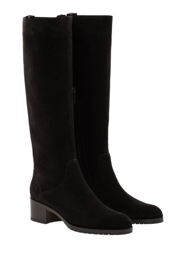 Doucal`s women's high-top boots 
black suede 191695 - photo 3