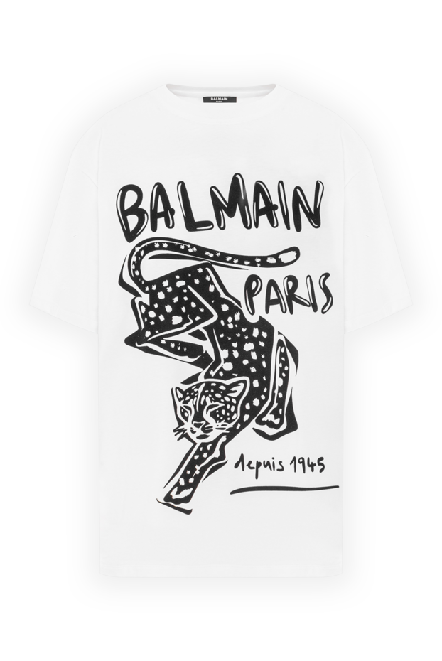 Balmain футболка с короткими рукавами и леопардовым принтом белая
191719 - фото 1