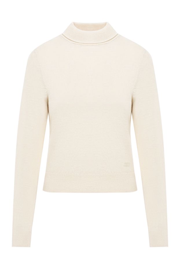 Celine light-colored wool jumper with a smooth knit structure 191757 - photo 1