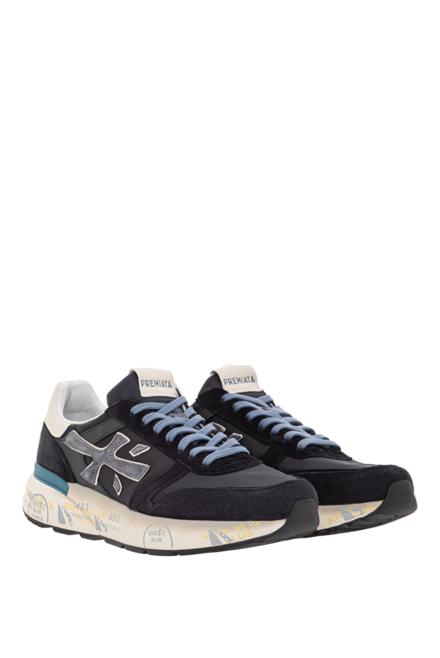 Premiata mick 7716 көк күдері және шынайы былғарыдан жасалған кроссовкалар 191832 - фото 3