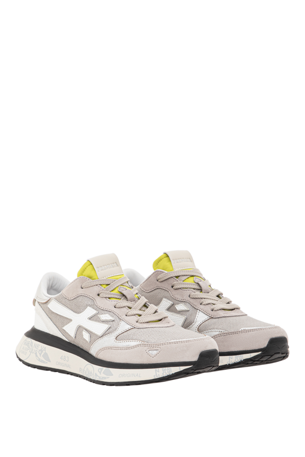 Premiata lauryn 7778 ретро жүгіру силуэті бар әйелдер сұр кроссовкасы 191838 - фото 3