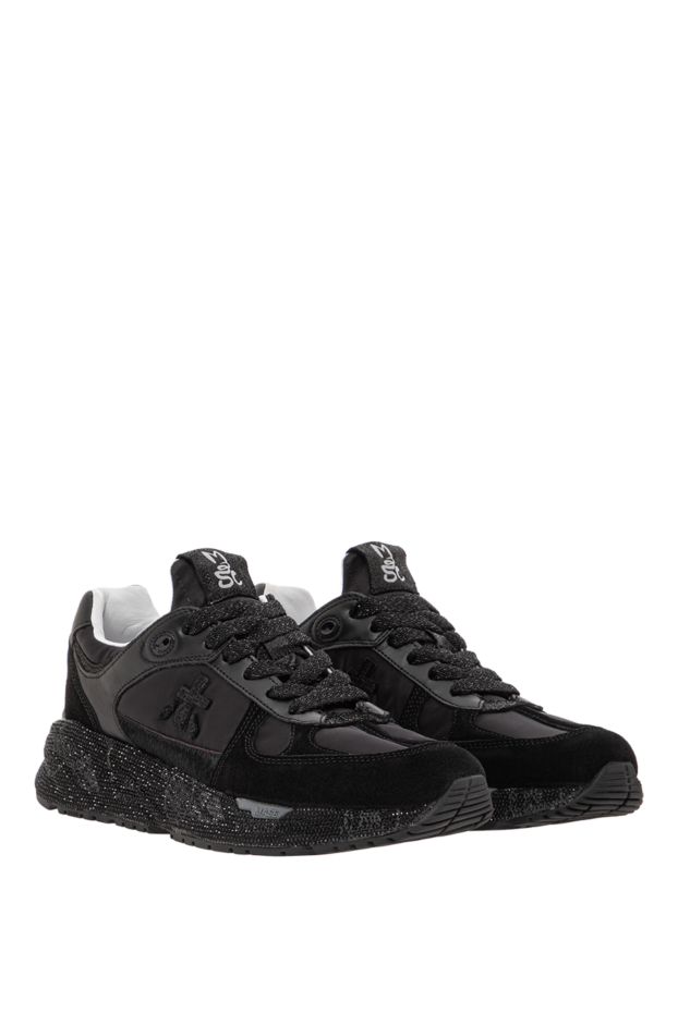 Premiata mased 7822 қара әйелдер былғары және тоқыма кроссовкалары 191842 - фото 3