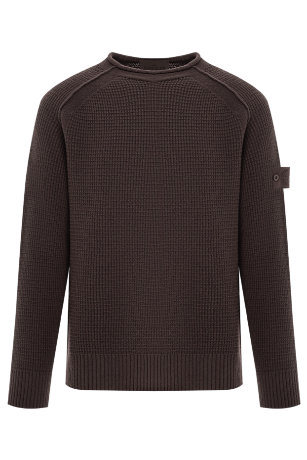 Stone Island rws geelong қоңыр вафли жүннен жасалған секіргіш 191861 - фото 1