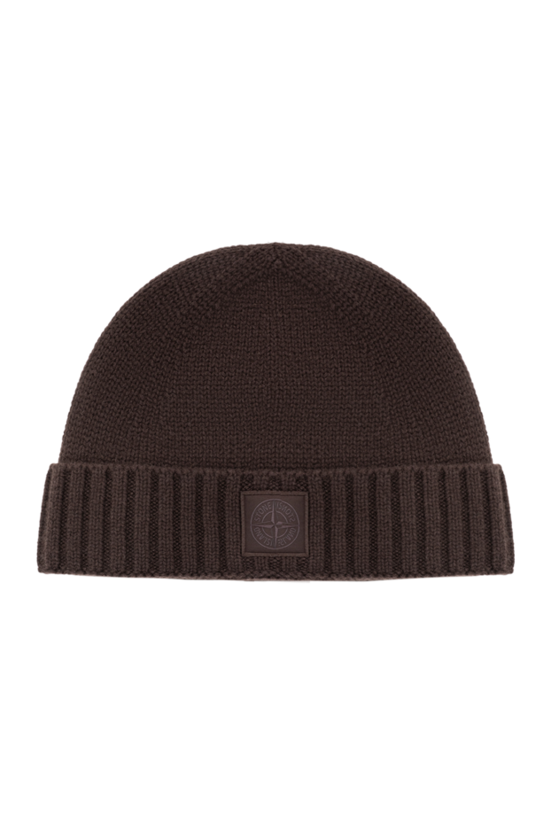 Stone Island brown textured cashmere hat with a raised knit 191870 - photo 1