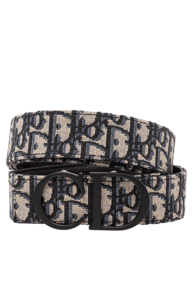 Dior essentials reversible belt strap with beige and black jacquard pattern 191879 - photo 1
