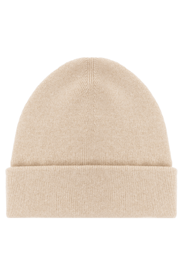 Loro Piana classic ribbed baby cashmere beanie hat in beige 191941 - photo 1