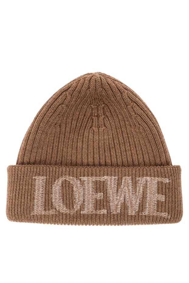 Loewe орташа салмақты қоңыр қырлы жүннен жасалған шляпа 191979 - фото 1