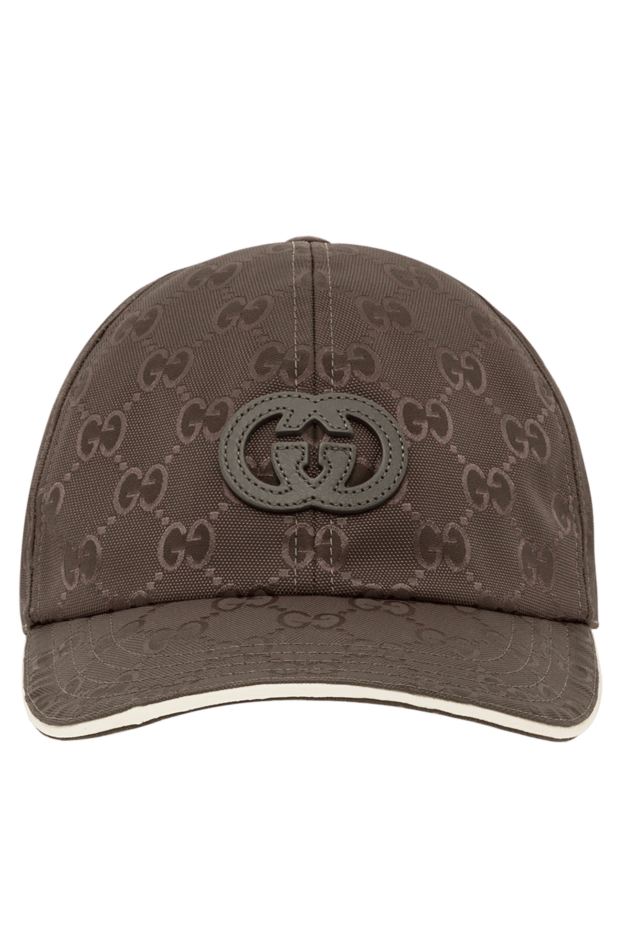 Gucci ерлерге арналған қоңыр мақтадан жасалған бейсбол қалпағы gg 191983 - фото 1