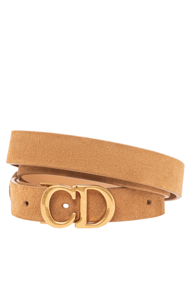 Dior saddle belt in tan suede with cd buckle 191997 - photo 1