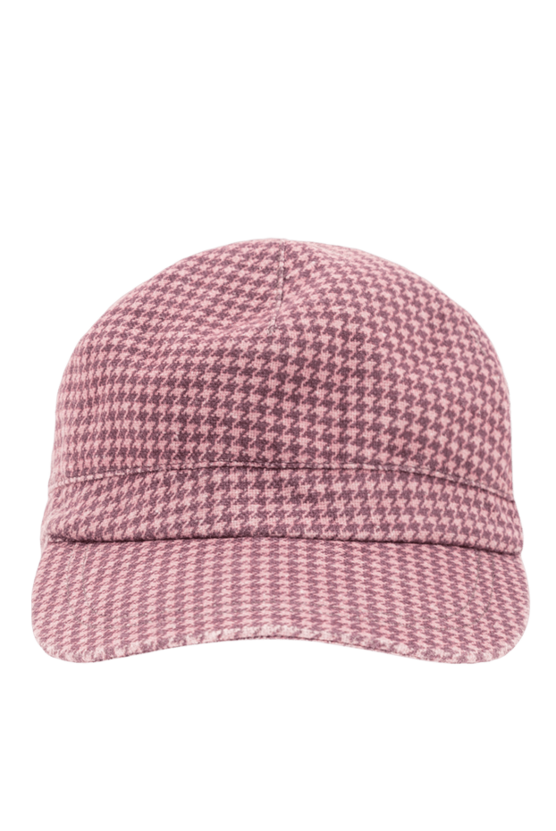 Kiton хлопковая кепка с розово бордовым узором лапки 192002 - фото 1