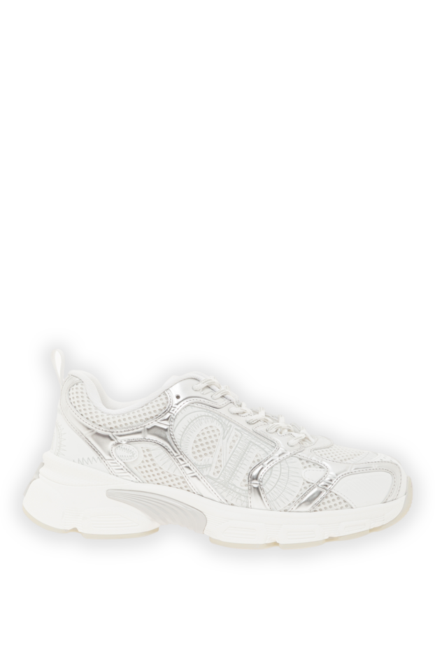 Dior chrono running shoes in white mesh with silver overlays 192006 - photo 1