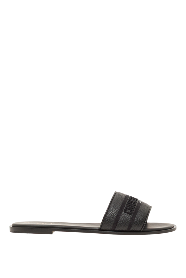 Dior dway black grained calfskin slides 192010 - photo 1