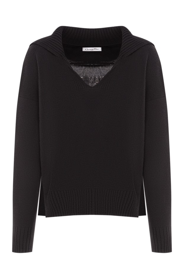 Dior black v-neck cashmere jersey jumper 192016 - photo 1