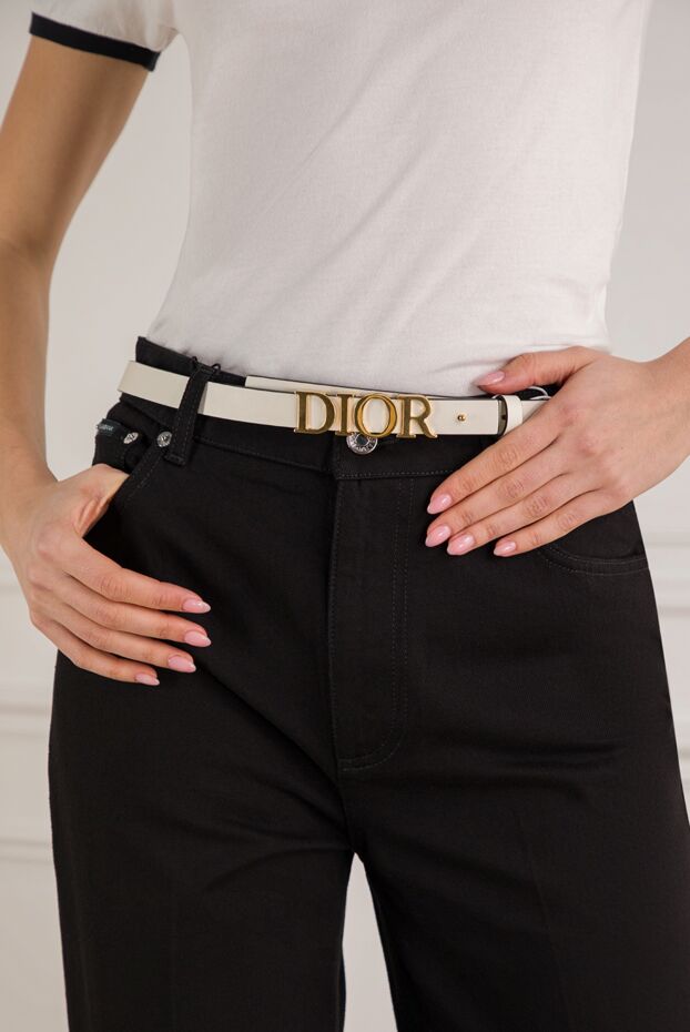 Dior d-dream belt in smooth black calfskin with gold-tone hardware. 192030 - photo 2