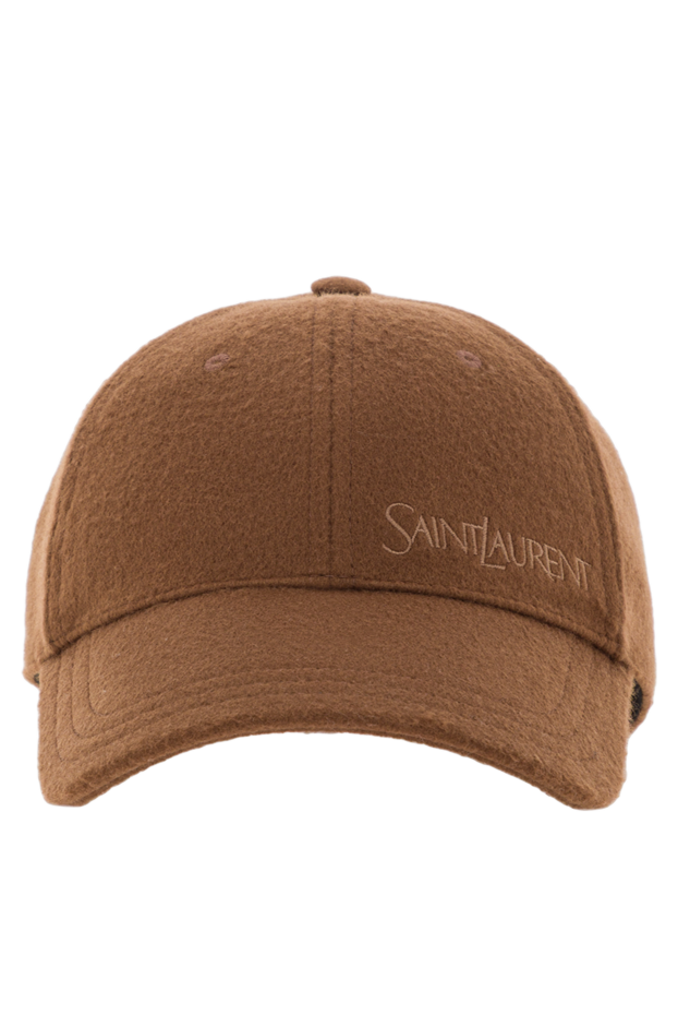 Saint Laurent brown cashmere six-panel cap 192132 - photo 1