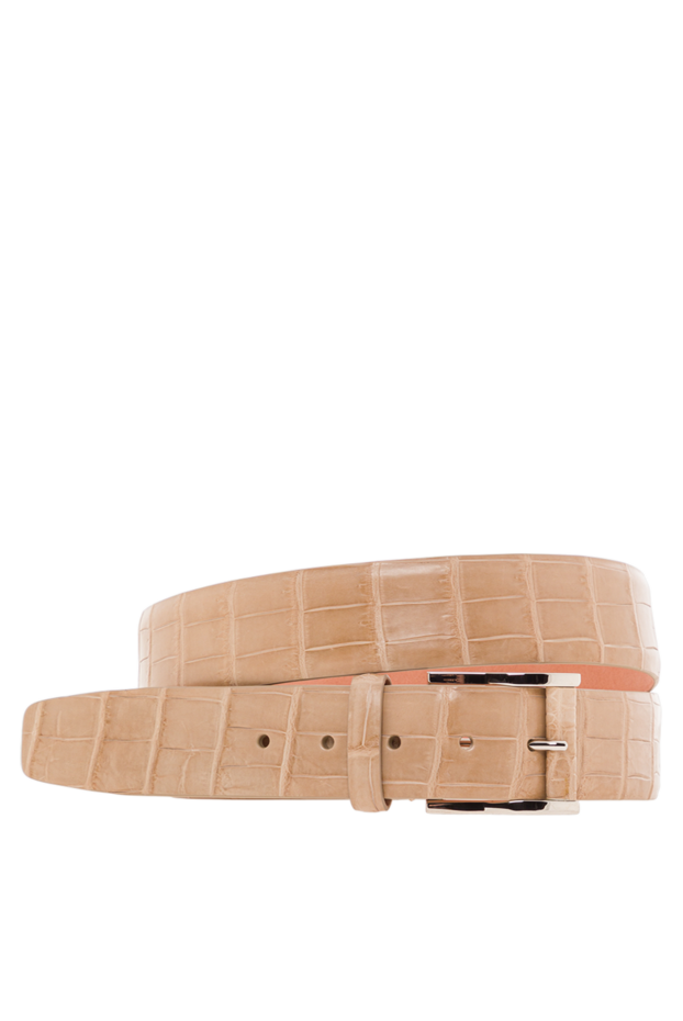 Cesare di Napoli men's beige alligator leather belt 192150 - photo 1
