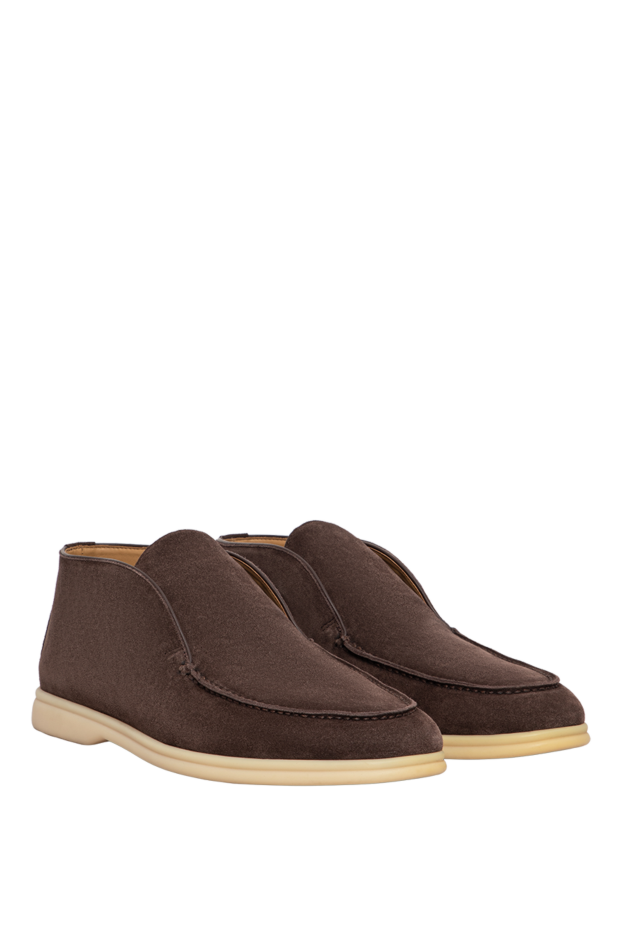 Loro Piana ботильоны open walk ankle boot из мягкой замши бежевого цвета

 192155 - фото 3