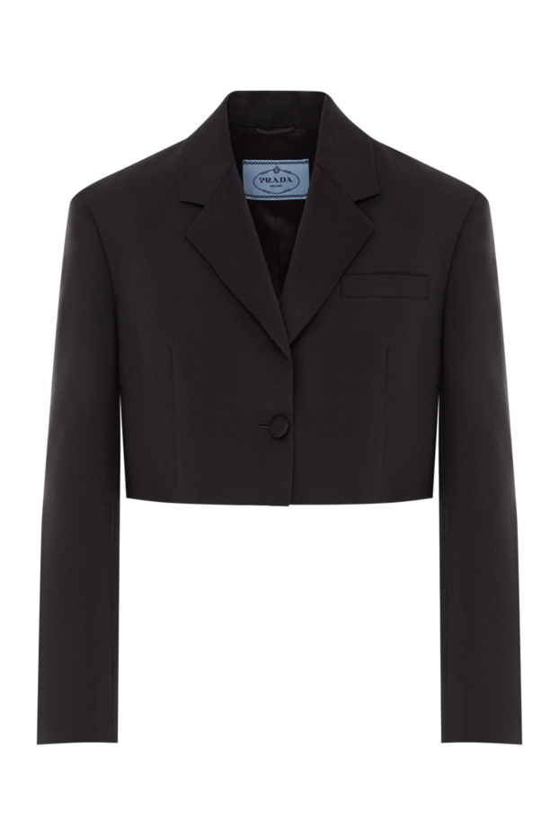 Prada cropped mohair and wool jacket in black 192215 - photo 1