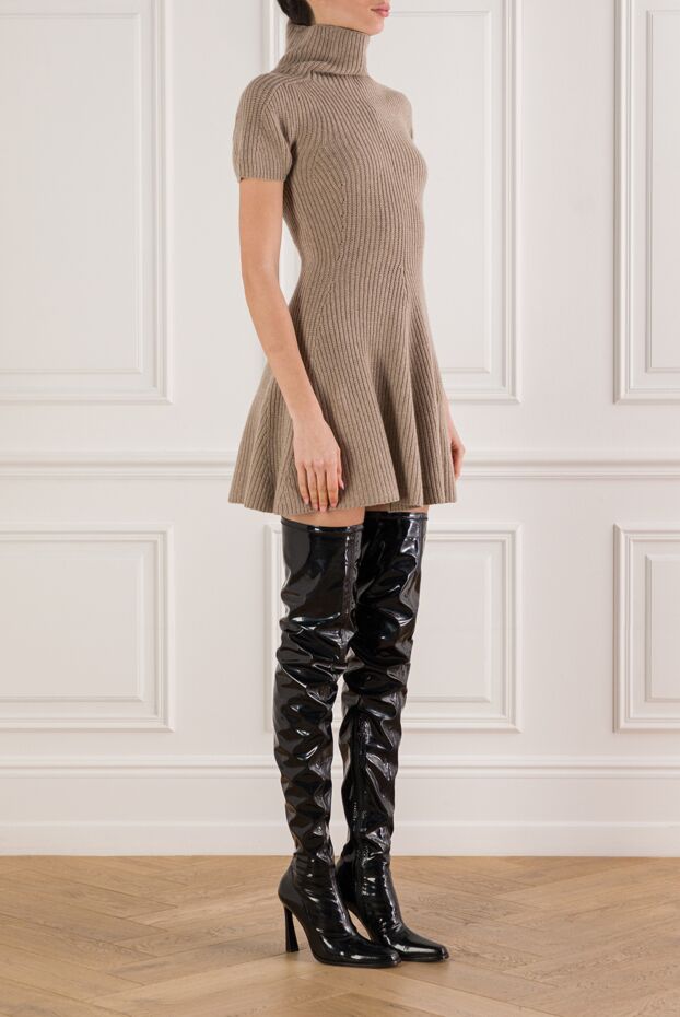 Magda Butrym beige cashmere dress with short sleeves 192283 - photo 3