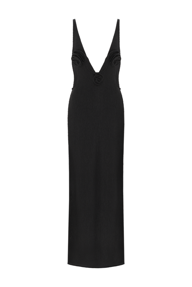 Magda Butrym black maxi dress with open legs and deep v-neck 192289 - photo 1
