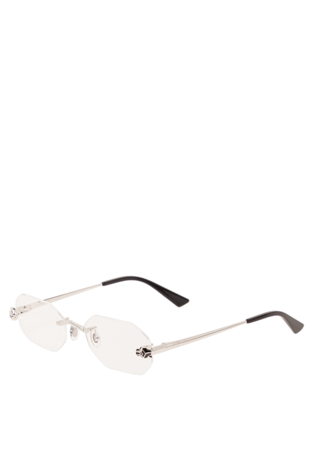 Cartier безободковые очки с серебристой оправой и прозрачными линзами 192306 - фото 3